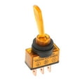 thumbnail image 4 of DYNWAVECA Car Toggle Switch SPDT Latching (Maintained) ON-OFF-ON 3 Pin 3 Position 12V 20A With Waterproof Cover For Auto Car Yellow, 4 of 6