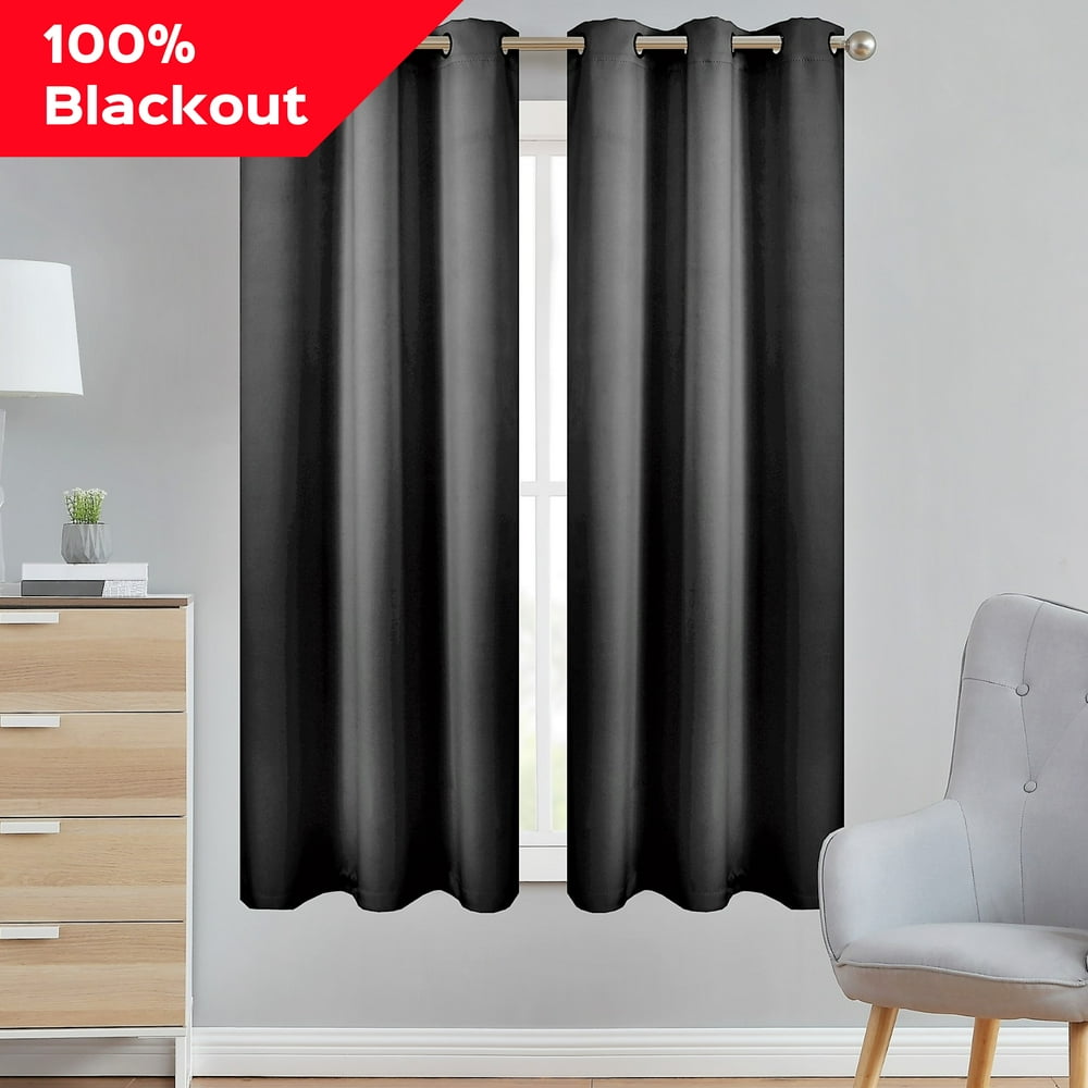 Style Basics 63 Inch Long Blackout Curtains For Bedroom 100 Total