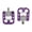 Purple, variant on Efficient Compact Cycle Pedals Firm Aluminum Frame Curved Form For Enjoyable Riding