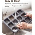 thumbnail image 5 of Square Brownie Pan with Dividers, Non Stick Carbon Steel Baking Tray, All Edges Brownie Bite Pan, 1 Pack 12 Cavity, for Individual Brownies, Cupcakes, Muffins, Cookies, Bread, 5 of 7