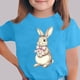 thumbnail image 1 of Blusas y camisas de manga corta con cuello redondo Camiseta estampada de manga corta de Pascua para niños Cuello redondo Manga corta Casual Versátil Para niñas Niños Top de poliéster, 1 of 5