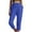 Blue, variant on Lolmot Linen Pants Women Summer Elastic Waist Solid Color Pockets Casual Loose Straight Wide Leg Pants Ladies Lounge Trousers