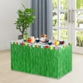 thumbnail image 4 of Grass Table Skirt Farm Portable Stylish for Celebration Theme Party Backyard Green S, 4 of 9