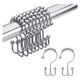 thumbnail image 1 of Anillos de gancho para cortina de ducha, ganchos de ducha de doble deslizamiento de metal antioxidante para cortinas de barra de ducha de baño, juego de 12 anillos cromados Ormromra HMHZ040, 1 of 7
