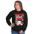 thumbnail image 4 of Cool Kanji Style Betty Boop Love Women Crewneck Sweatshirt Brisco Brands S, 4 of 6