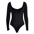 thumbnail image 5 of Elainilye Fashion Bodysuits for Women Tummy Control Sexy Zipper Long Sleeve Solid Color Jumpsuit Body Shaper Pants,Black, 5 of 9