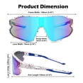 thumbnail image 5 of Gafas de Sol GLARDEFE para Niños de Béisbol Juveniles Edad 6-14 Blanco/Azul, 5 of 5