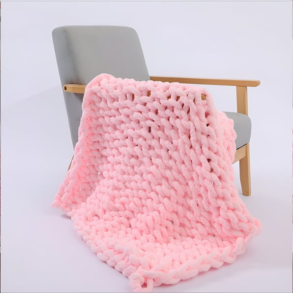 AUQ Knit Blanket Throw - 50CM x 50CM - Machine Washable Crochet Blanket