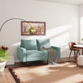 thumbnail image 5 of Pemberly Row 58" Upholstered Velvet Loveseat in Grayish Cyan Green, 5 of 17