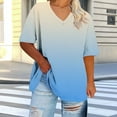thumbnail image 2 of GERsome Plus Size Tops for Women V-neck Tee Summer Short Sleeves T Shirts, Sizes S-5XL, 2 of 6