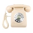 thumbnail image 1 of Lipstore Audio Guest Book Phone Decor Desk Telephone for Gathering Thanksgiving Party Beige, 1 of 8