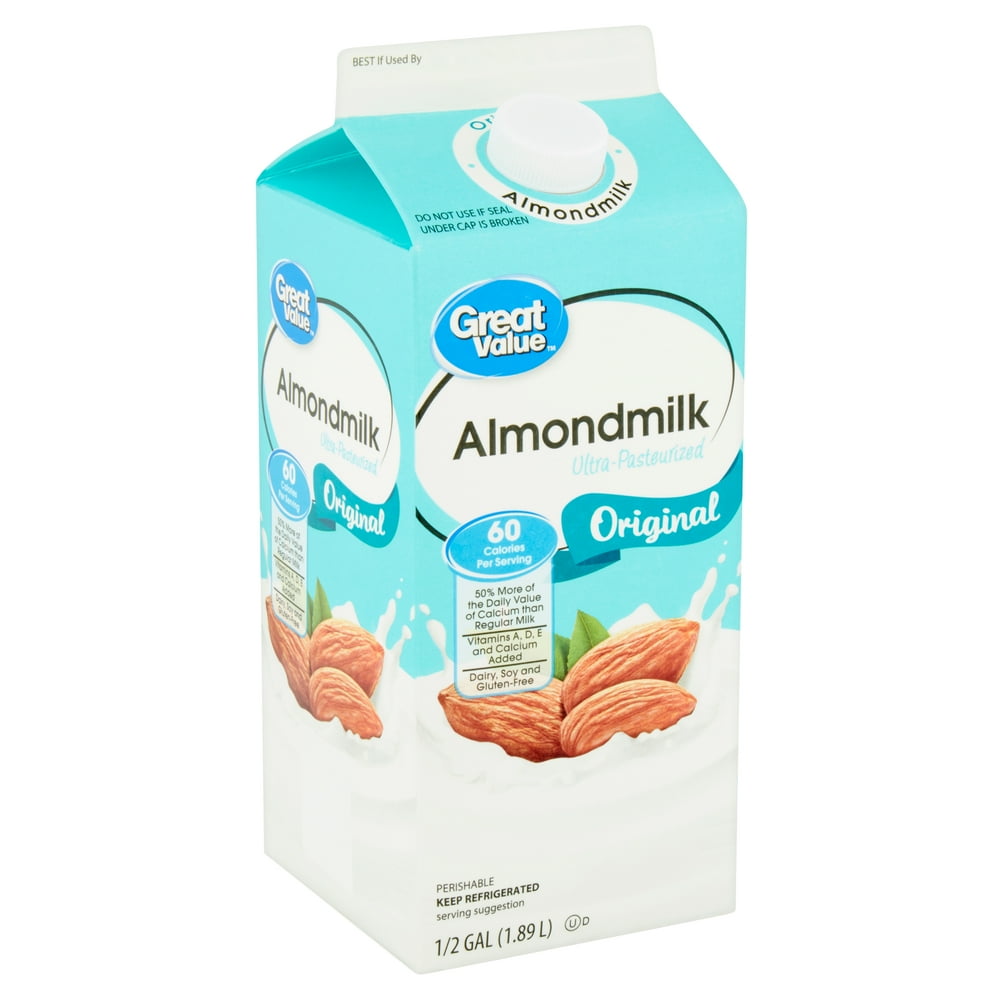 Great Value Original Almondmilk, 1/2 gal
