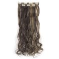 thumbnail image 4 of SAYFUT Clip in Hair Extensions 7Pcs 16 Clips 24 Inch Double Weft Full Head Curly Wave Synthetic Hairpieces for Women,160g, 4 of 8