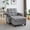 Light Gray, variant on 6-Position Adjustable Convertible Chaise Lounge Sleeper Chair with Storage, Modern Recliner Armchair with Swivel Tray Table & USB Port, Multi-Functional Tufted Accent Chair for Small Space