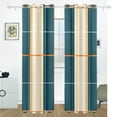 thumbnail image 2 of Orange Lines Blue Background Blackout Curtains for Living Room Bedroom 55W x 72/84L Insulated Window Drapes 2 Panels, 2 of 6