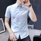 thumbnail image 3 of Camisas y blusas de manga corta con estampado para hombre de negocios, de algodón y seda con estampado de lunares, baratas, nuevas en Asia, ropa S, 3 of 5