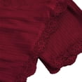 thumbnail image 6 of IMENGL Women's Pajamas Set Loungewear Pyjamas Of 3 Lace Pyjamas V Neck Tank Top Pyjama Shorts 3 Piece Leisure Suit Onesises Sleepwear Pajama Sets for Women,Red, 6 of 8