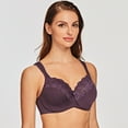 thumbnail image 6 of MELENECA Underwire Minimizer Bra for Women Purple 40C, 6 of 6