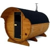 Barrel Sauna Kit W34, 6-8 Person Outdoor Sauna With Harvia