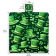 thumbnail image 2 of Saint Patrick's Day Canvas Beach Blanket Picnic Mat - Waterproof and Sandproof Outdoor Camping Mat with Carry Bag - Large Size for Beach, Picnics, and Travel - Durable and Easy to Clean - 200x150cm, 2 of 6