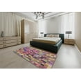 thumbnail image 4 of Ahgly Company Indoor Round Patterned Dark Raspberry Purple Abstract Area Rugs, 6' Round, 4 of 6
