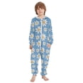 thumbnail image 2 of Cute Daisy Pattern One Piece Pajamas Soft Jumpsuit Cozy Sleep and Play Romper Zipper and Pockets 12Y-13Y, 2 of 8