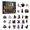 D, variant on HAHUT Halloween Advent Calendar, 24 Days Countdown Resin Figurines for Halloween Party Favor Supply