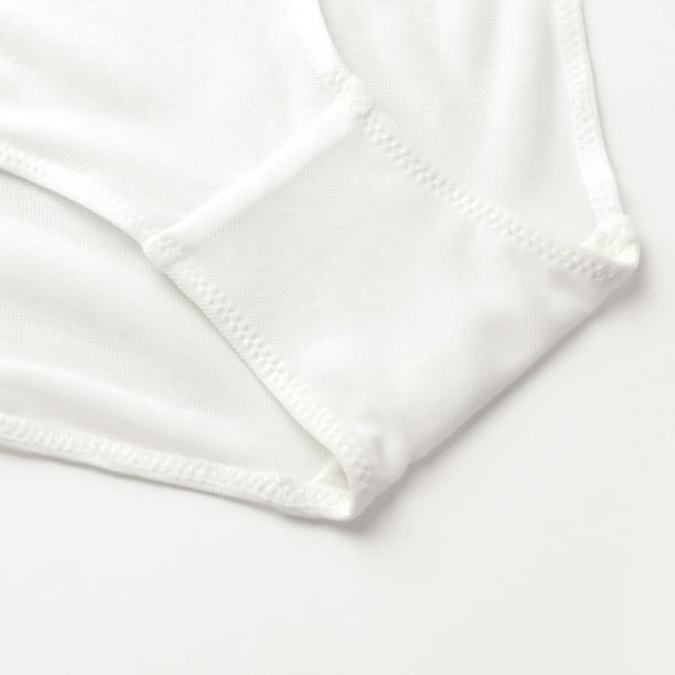 Varsbaby Women Open Crotch Panty Mesh Transparent Underwear Briefs