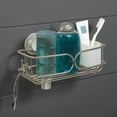 thumbnail image 2 of Zenna Home Rustproof Stainless Steel Shower Basket Organizer with Suction or Adhesive Mount, 1 Shelf, 2 of 6