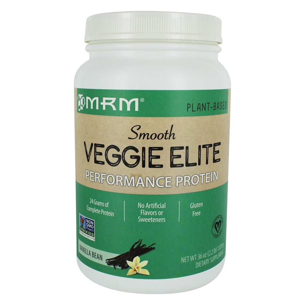 MRM Nutrition MRM Nutrition - Veggie Elite Vegan Performance Protein Powder Vanilla Bean - 2.2 lbs. supplement bottle