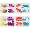 thumbnail image 1 of 4 plantillas de vehículos para pintar, 11,6 x 8,3 pulgadas, plantillas con patrón de coche, plantillas reutilizables para manualidades y arte para madera, lienzo, papel, tela, paredes, muebles,, 1 of 7