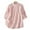 Pink, variant on Hauaitttt Women's Summer Solid Linen Shirt Mandarin 3/4 Sleeves Embroidered Cutout Loose Casual Linen Top Exercise Shirts Women Pack Running Tops Fashion Shirt Women Womens Athletic Tee Shirts Medium