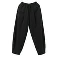 thumbnail image 1 of JHLZHS Mens Sweatpants with Pockets Wide Leg Mens and Linen Loose Harem Pants Plus Size Solid Color Thin Casual Wide Leg Pants Men Low Rise Sweatpants Plaid Pants, 1 of 3
