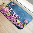 thumbnail image 3 of Flower Anti-Slip Doormat Kitchen Entrance Door Mat Flannel Carpet Colorful Indoor Floor Mats Rugs 40x60cm, 3 of 5