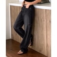 thumbnail image 5 of Necooer Women's High-Waisted Wide-Leg Jeans, Distressed Boyfriend Relaxed Fit, Stretchy Denim Pants, 5 of 7