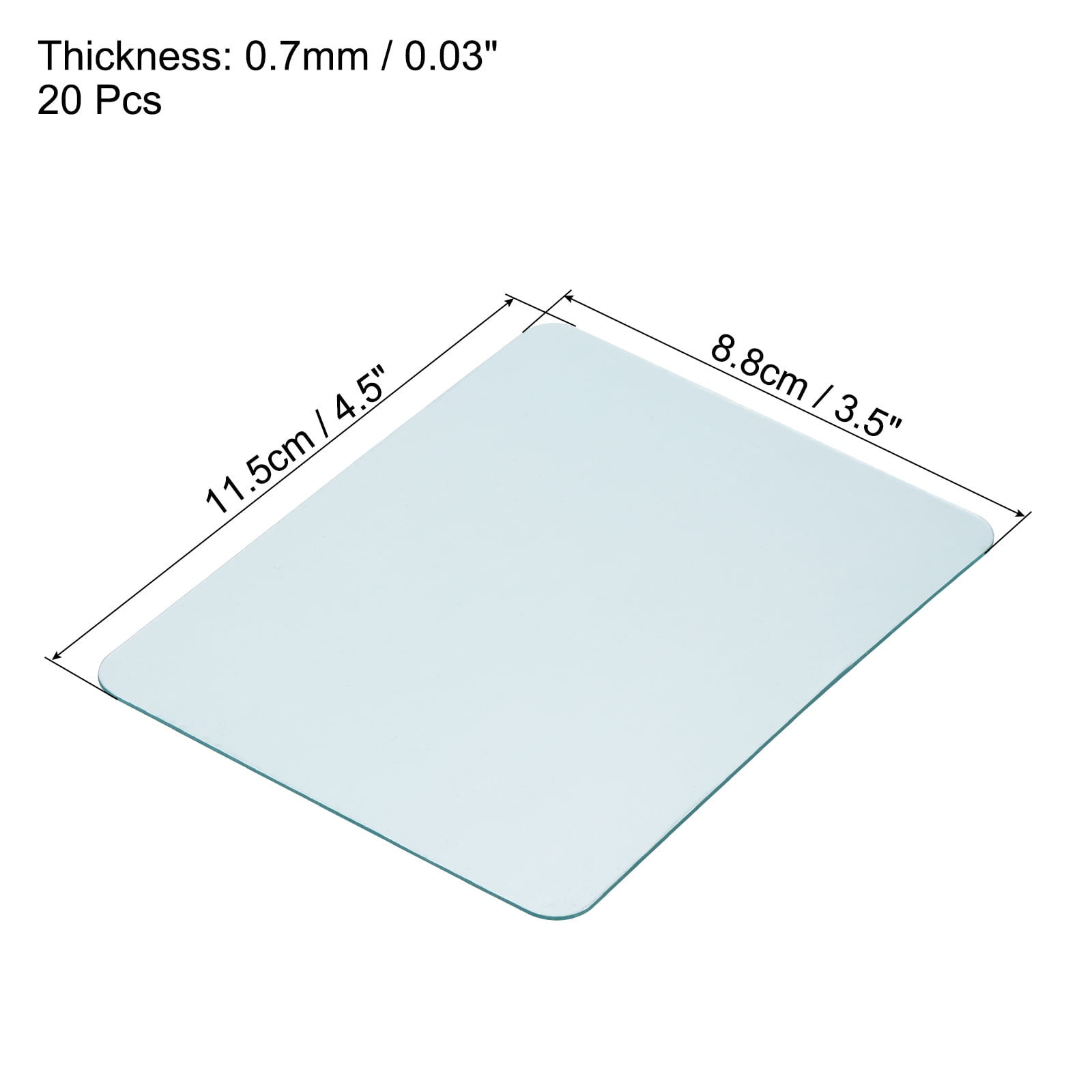 Unique Bargains Round Angle Welding Protection Lens Clear 20 Pack