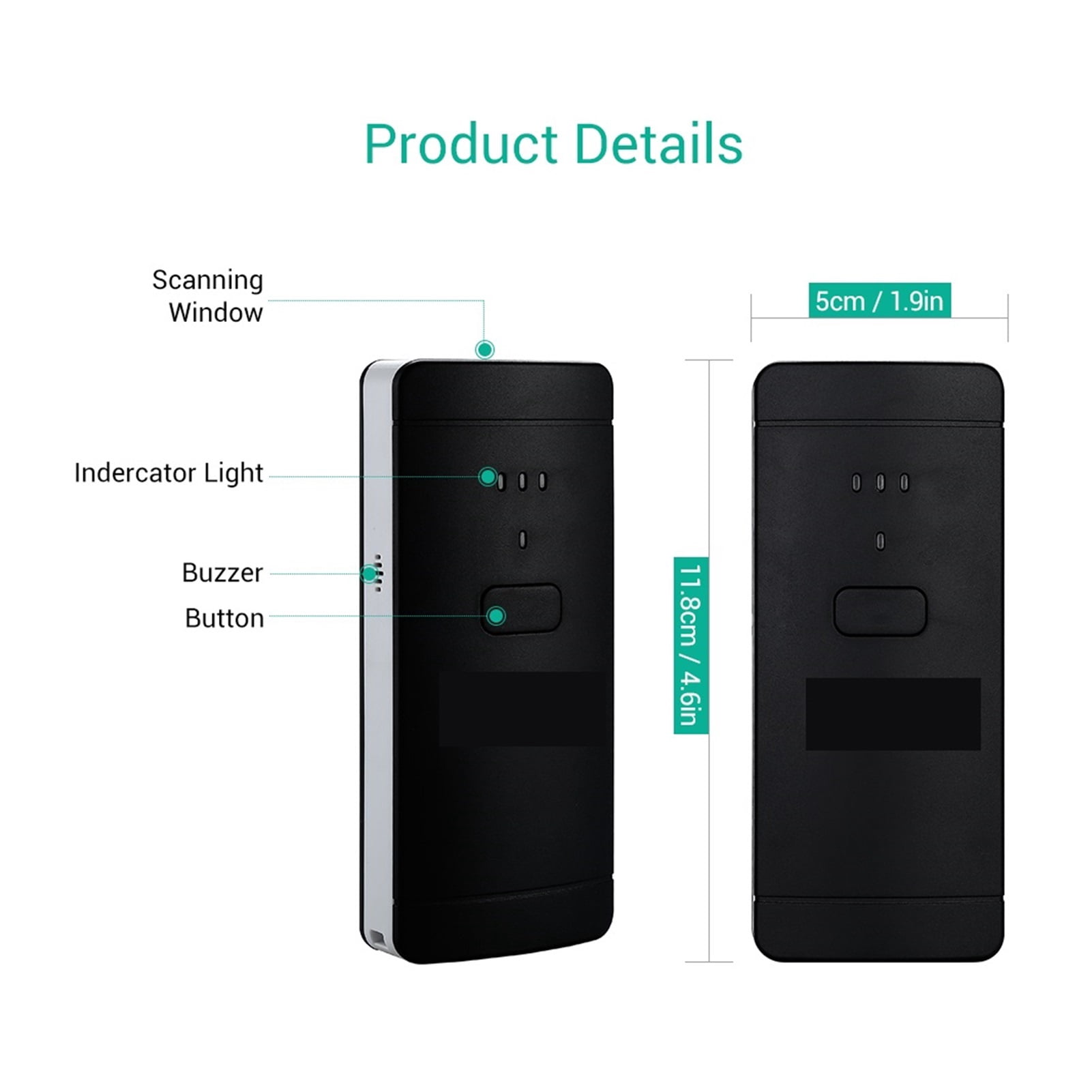 Wireless Bluetooth 2D Barcode Scanner PDF417 DataMatrix QR Code Reader For Pocket Mini 2D Scanner ,Easy to Operate