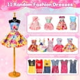 thumbnail image 5 of Chuvikid 79 Pcs Doll Clothes and Accessories Including Hat,Princess Dress,Fashionable Dress,Top,Pants,High Heels and Various Other Accessories for 11.5 inch Doll,Doll Closet Toys for Girl Gift Ages 3, 5 of 8