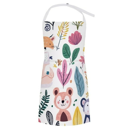 

ZZZHY Charming Decorative Animal -72 Apron with Pockets Adjustable Aprons for Men/Women Waterproof Chef Aprons for Kitchen Gardening Cooking BBQ Baking Halloween Thanksgiving Christmas