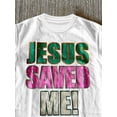 thumbnail image 2 of Religious Faith, Multi-Color Gemstone Cross & Jesus Graphic Print Women Crew Neck T-Shirt, 2 of 4