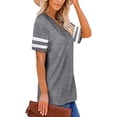thumbnail image 5 of KISSMODA Women's Plus Size Short Sleeve V Neck Tunic Tops Casual Style Summer Loose T Shirts, 5 of 7