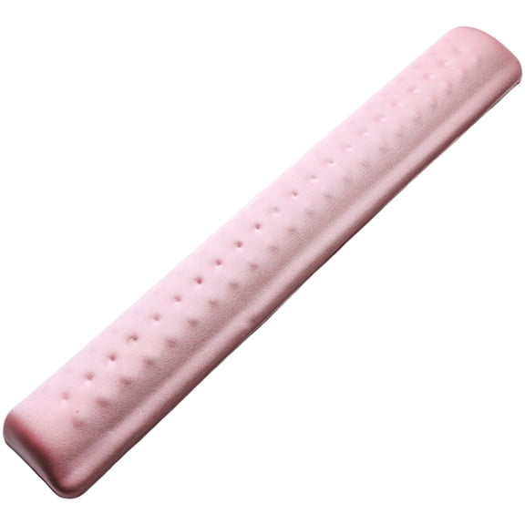 Keyboard Wrist Rest, Ergonomic Memory Foam Wrist Rest, with Massage Bumps to Soothe Wrists, Non-Slip PU Base Support for Office Work PC Gaming Home, Pink
