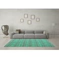 thumbnail image 3 of Ahgly Company Indoor Square Abstract Turquoise Blue Modern Area Rugs, 8' Square, 3 of 4