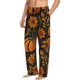 thumbnail image 6 of Hirioo Autumn Pumpkin Leaves for Men's PJ Pajama Pants Sleep Pants Men's Home Trousers with Pockets,S-3XL-Small, 6 of 6