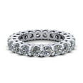 thumbnail image 3 of Natural 4.00Ct Round Cut Diamond Shared Prong Gallery Women's Anniversary Wedding Eternity Band Ring Solid 18k White Gold H SI2, 3 of 3