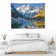 thumbnail image 3 of ONETECH  Extra Large Huge Tapestry, Snow Mountain Lake Landscape Colorado Winter Tapestry for Bedroom, Tibet Nature Scenery Wall Tapestry Hanging for Living Room Home Decoration, 3 of 7
