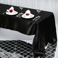 thumbnail image 2 of Efavormart 60x126" Rectangle BLACK Wholesale SATIN Tablecloth Banquet Linen Wedding Party Restaurant Tablecloth, 2 of 10