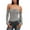 #037-Gray, variant on Fashion Off Shoulder Knit Top with Halter Neck Cut Out Design Bodycon Camisole for Women Daily Wear