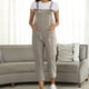 thumbnail image 1 of Mono de pantalones casuales con tirantes literarios de talla grande de color sólido a la moda para mujer Pompotops  qyievc1126, 1 of 5
