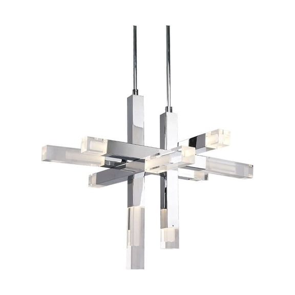 PD53330-CH-Kuzco Lighting-Martelo - 56W LED Pendant-23.5 Inches Tall and 30 Inches Wide
